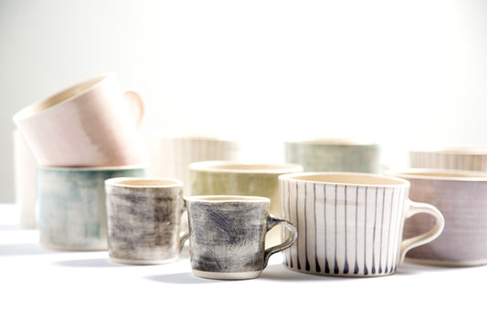 Wonki Ware Squat Mug Plain Wash - Turquoise