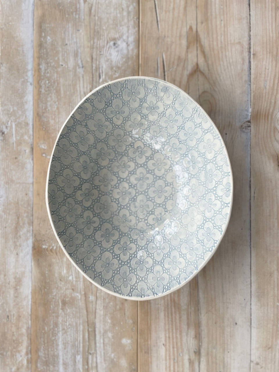 Wonki Ware Large Pebble Salad Bowl - Duck Egg