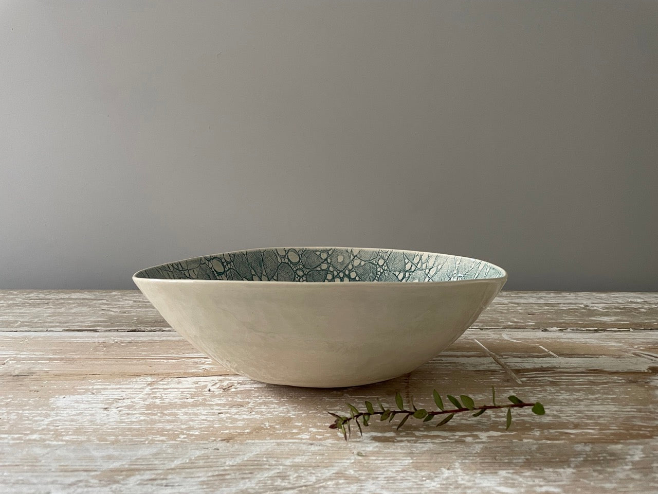 Wonki Ware Large Pebble Salad Bowl - Charcoal
