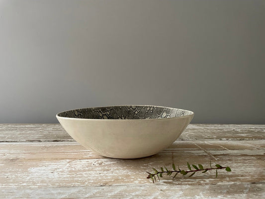 Wonki Ware Large Pebble Salad Bowl - Charcoal