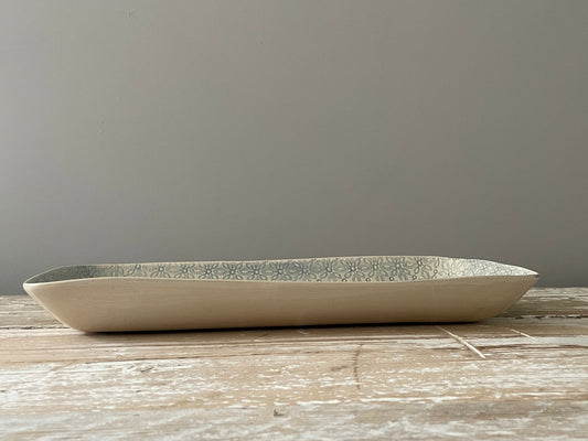 Wonki Ware Large Tray Patterned - Duck Egg