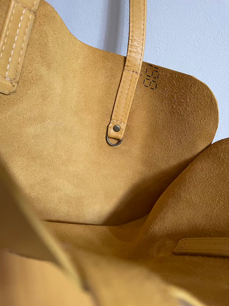 Marmalade Leather Tote Bag - Colour: Mustard Ochre