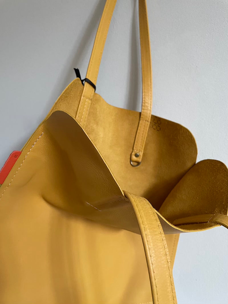 Marmalade Leather Tote Bag - Colour: Mustard Ochre