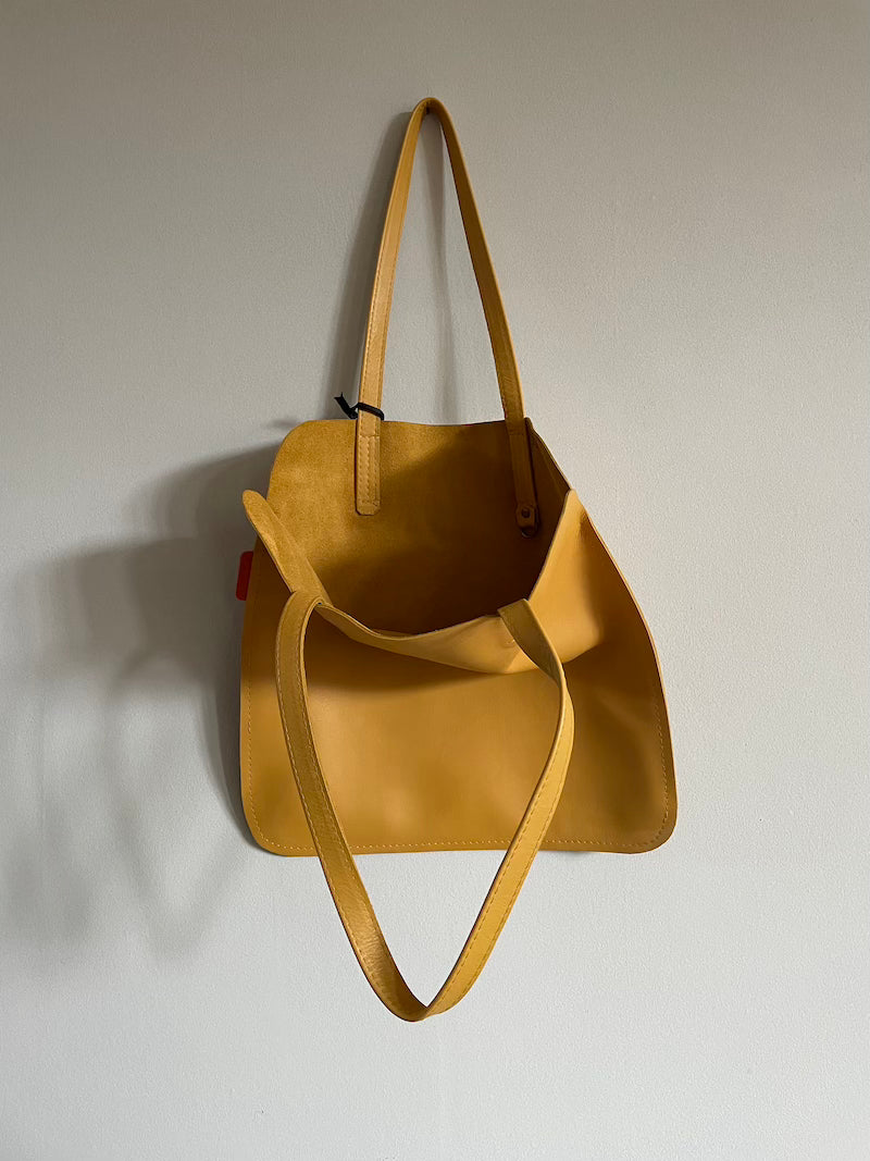 Marmalade Leather Tote Bag - Colour: Mustard Ochre