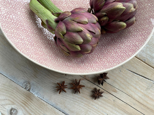 Wonki Ware Medium Salad Bowl Patterned - Pink