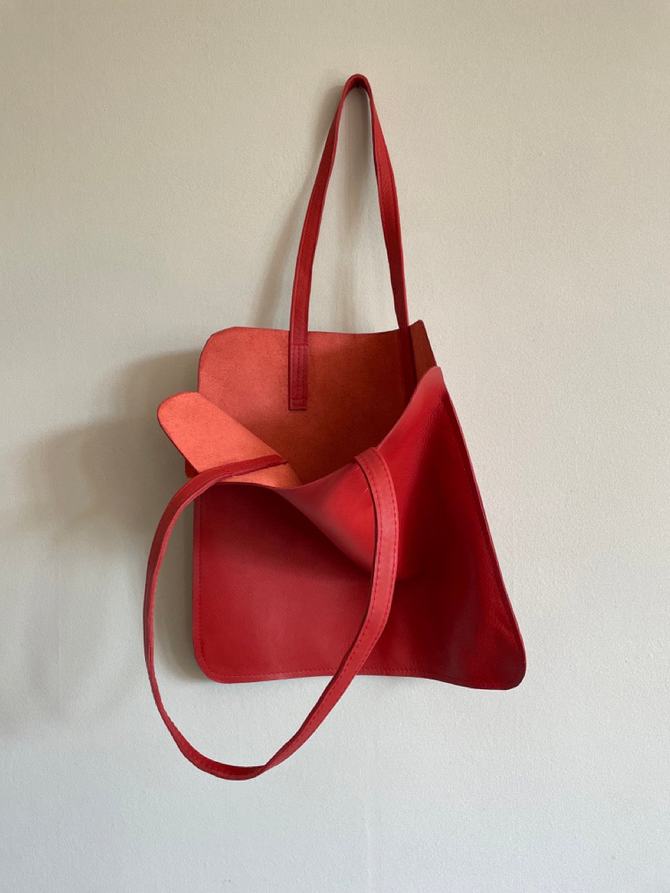 Marmalade Leather Tote Bag - Colour: Marmalade Orange