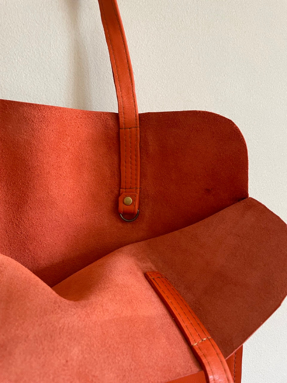 Marmalade Leather Tote Bag - Colour: Marmalade Orange