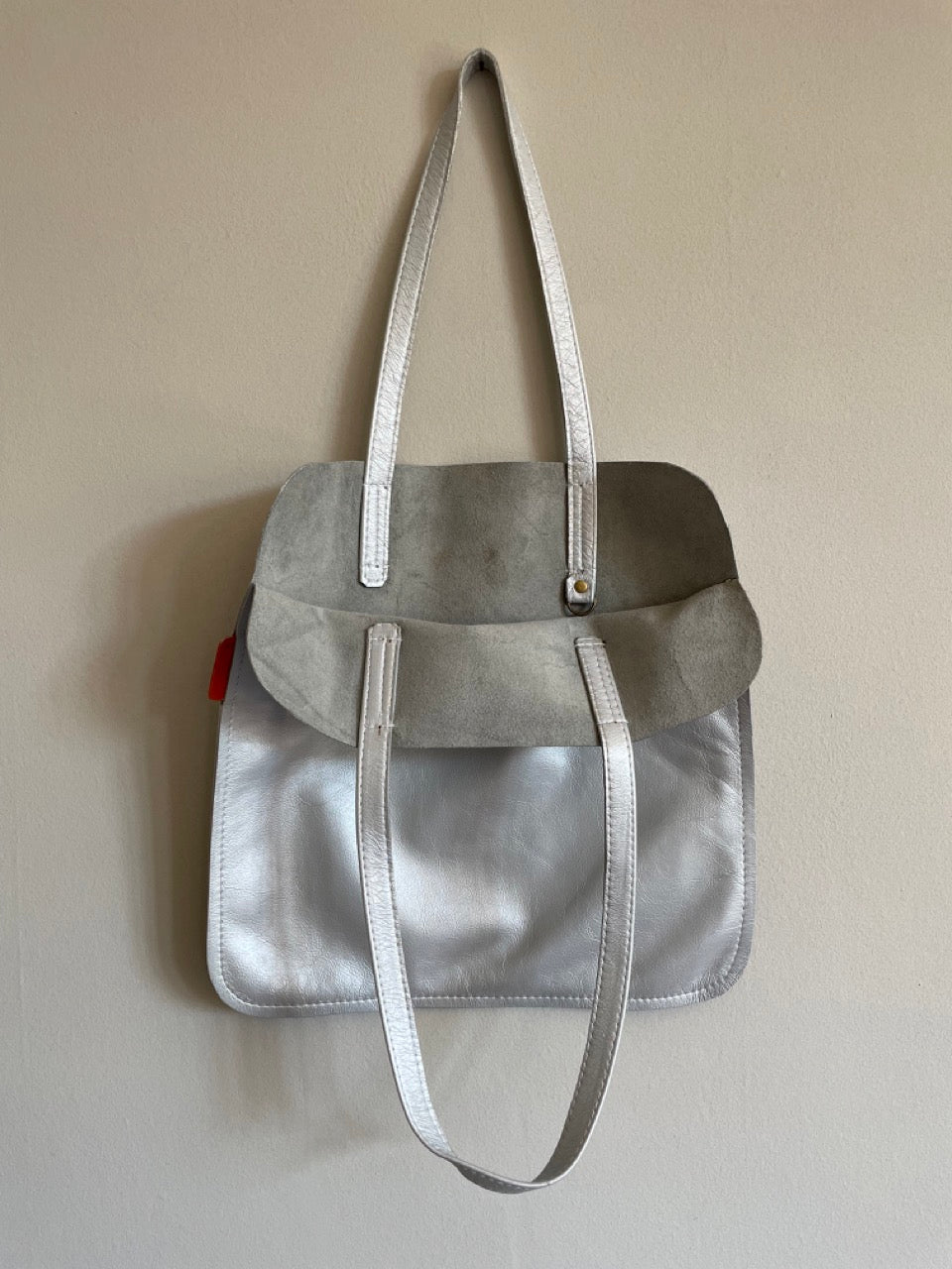 Marmalade Leather Tote Bag - Colour: Silver