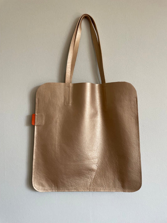 Marmalade Large Leather Tote Bag  45 x 45cm - Colour: Gold