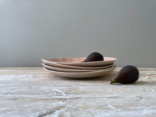 Wonki Ware Side Plates 23cm - Patterned Pink - Set of 4