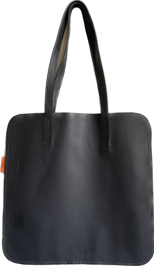 Marmalade Large Leather Tote Bag  45 x 45cm - Colour: Black