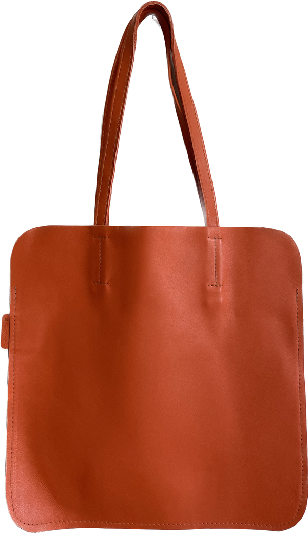 Marmalade Leather Tote Bag - Colour: Marmalade Orange