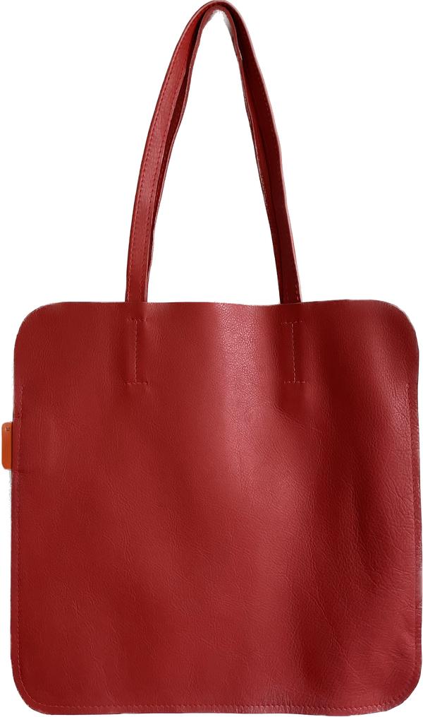 Marmalade Leather Tote Bag - Colour: Red