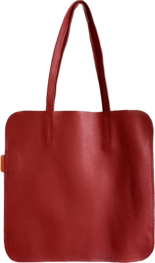 Marmalade Leather Tote Bag - Colour: Red