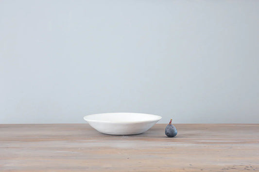 Shallow Pasta Bowl - Plain White - Set of 1