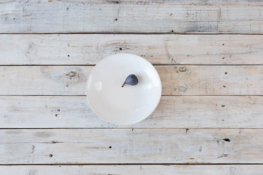 Wonki Ware Side Plates 23cm - Plain White - Set of 4