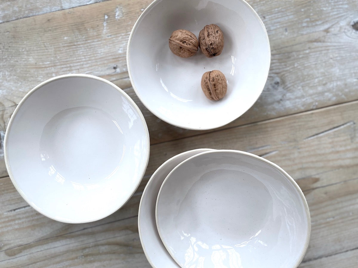 Breakfast Bowls - Set of 4 - Plain White