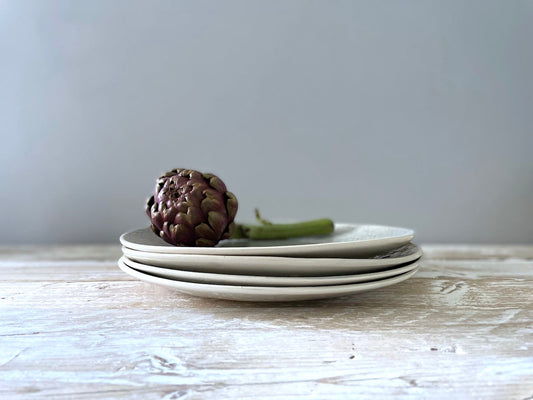 Wonki Ware Dinner Plates 28cm - Patterned Duck Egg - Set of 4