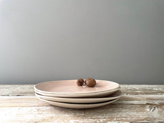 Wonki Ware Dinner Plates 28cm - Patterned Pink - Set of 4