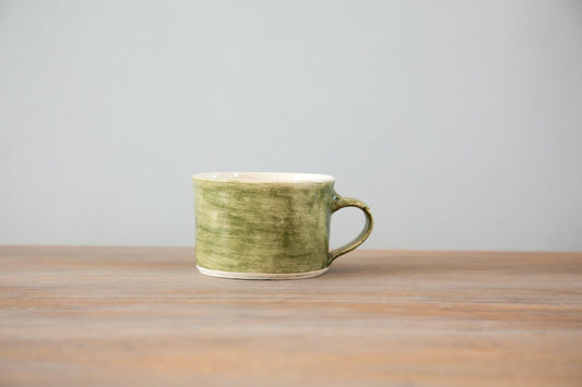 Wonki Ware Squat Mug Washed - Dark Green