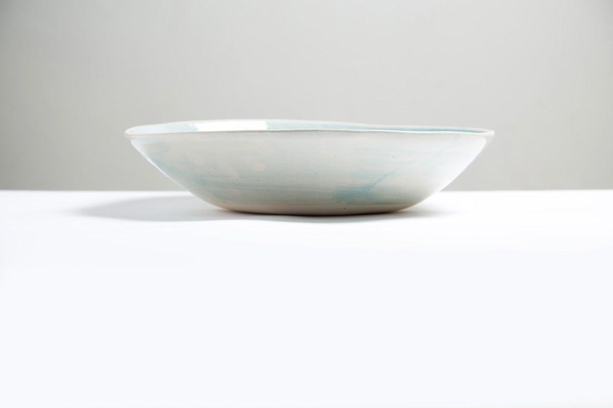 Wonki Ware Medium Salad Bowl Plain Wash - Turquoise