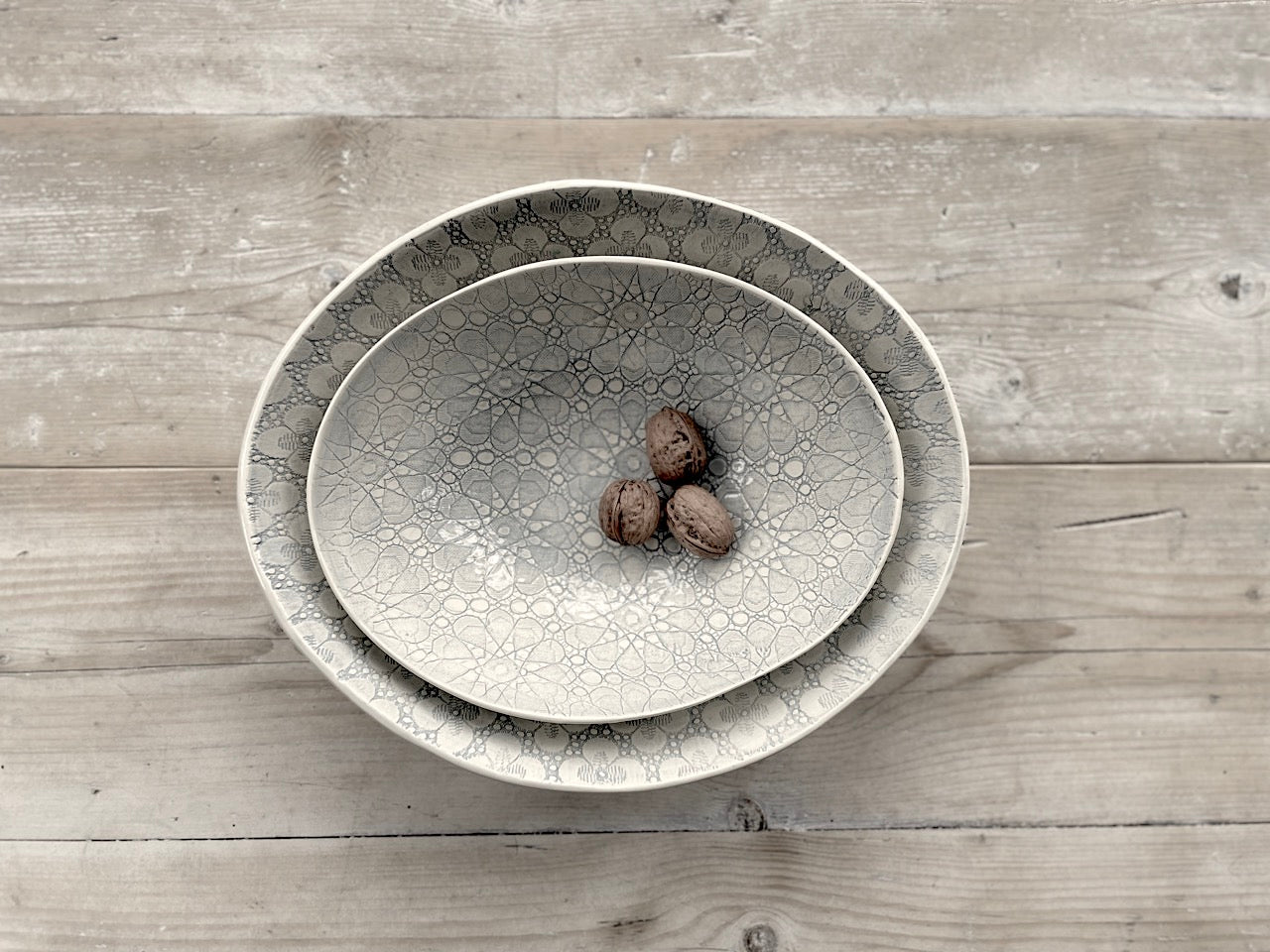 Wonki Ware Large Pebble Salad Bowl - Warm Grey