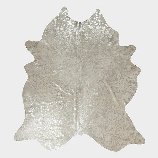 Natural and Silver Cow hide Rug