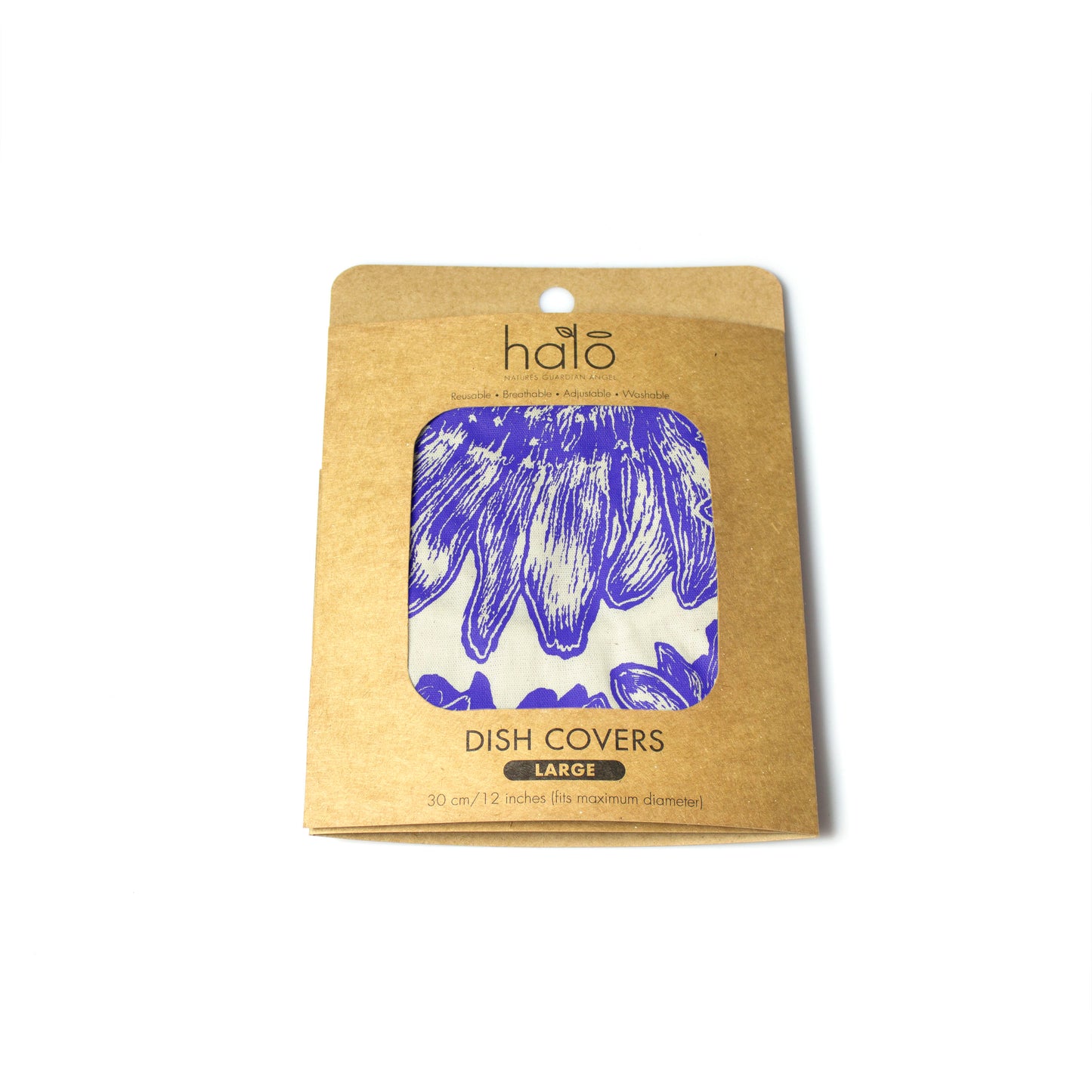 Halo Dishcover - Large Midnight Blue African Flower