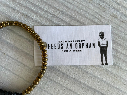 Bronze Glass Beads Bracelet