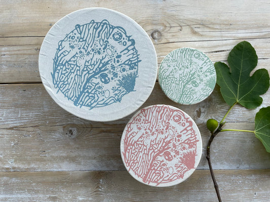 Halo Dish and Bowl Cover Small Set of 3 - Beach House