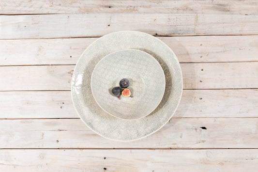 Wonki Ware 2 Piece Salad Bowl Set - Duck Egg Patterned