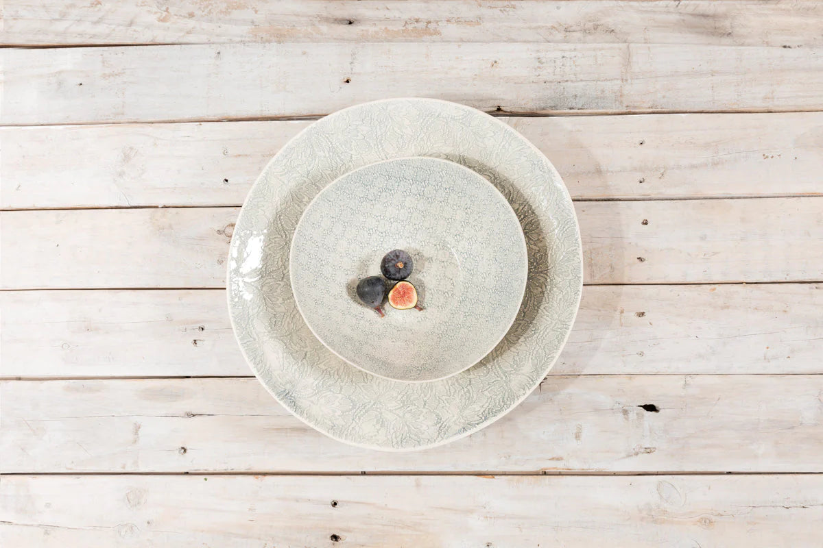 Wonki Ware Large Salad Bowl - Duck Egg Patterned