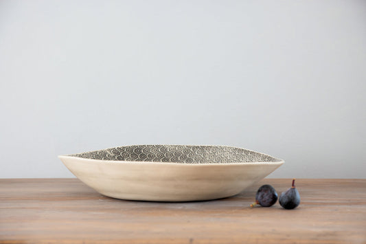 Wonki Ware XL Patterned Serving Platter - Charcoal