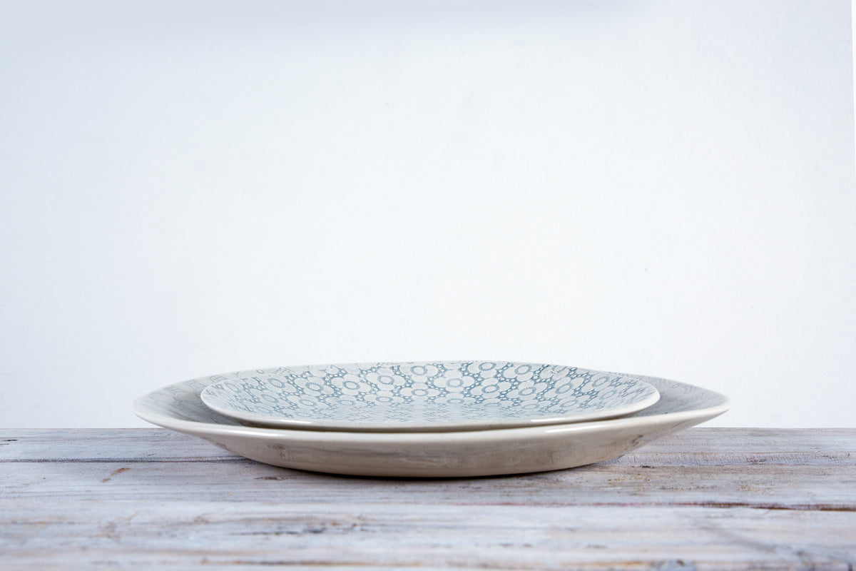 16-Piece Dinner Service - Duck Egg Patterned