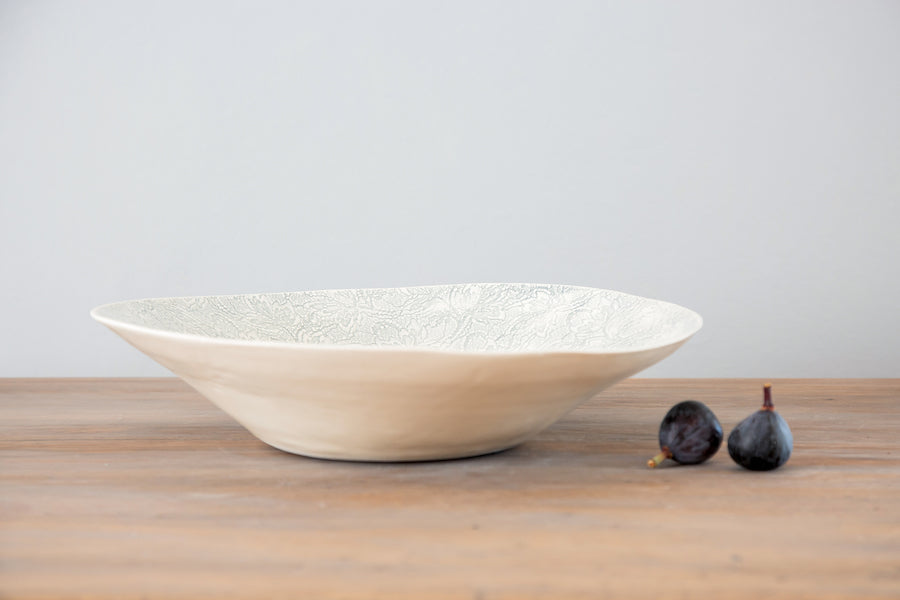 Wonki Ware Large Salad Bowl - Duck Egg Patterned