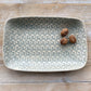 Wonki Ware Large Chicken Tray Patterned Duck Egg