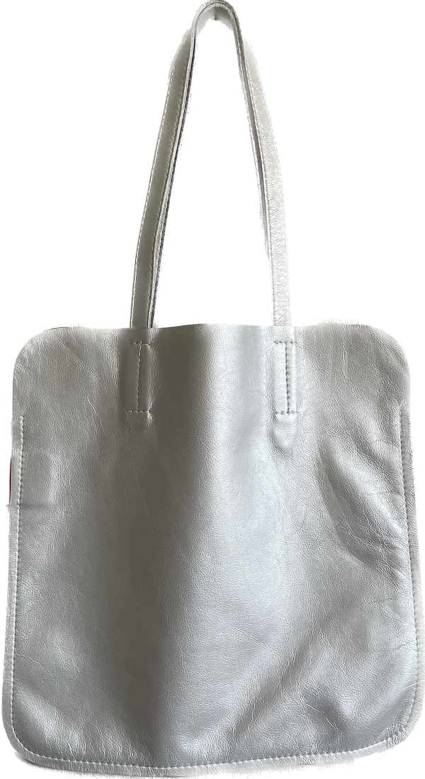 Marmalade Leather Tote Bag - Colour: Silver