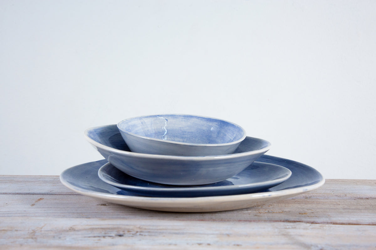 Breakfast Bowl - Set of 1 - Plain Wash Blue