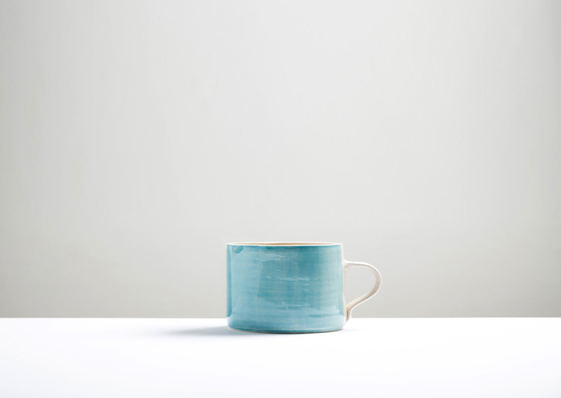 Wonki Ware Squat Mug Plain Wash - Turquoise