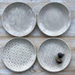 Wonki Ware Dinner Plates 28cm - Patterned Warm Grey - Set of 4