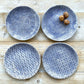 Wonki Ware Side Plates 23cm - Blue patterned - Set of 4