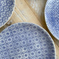 Wonki Ware Side Plates 23cm - Blue patterned - Set of 4