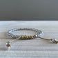 Silver Bracelet - Small Silver Glass Beads